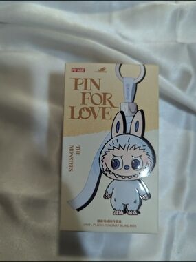 Pop Mart Pin For Love Light Blue Monster Vinyl Pendant - Cute Keychain Charm